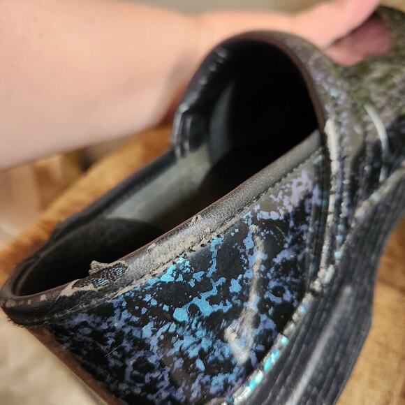 Dansko Black and Green Slip On Clogs Comfort Shoes Size 39 - Picture 10 of 15